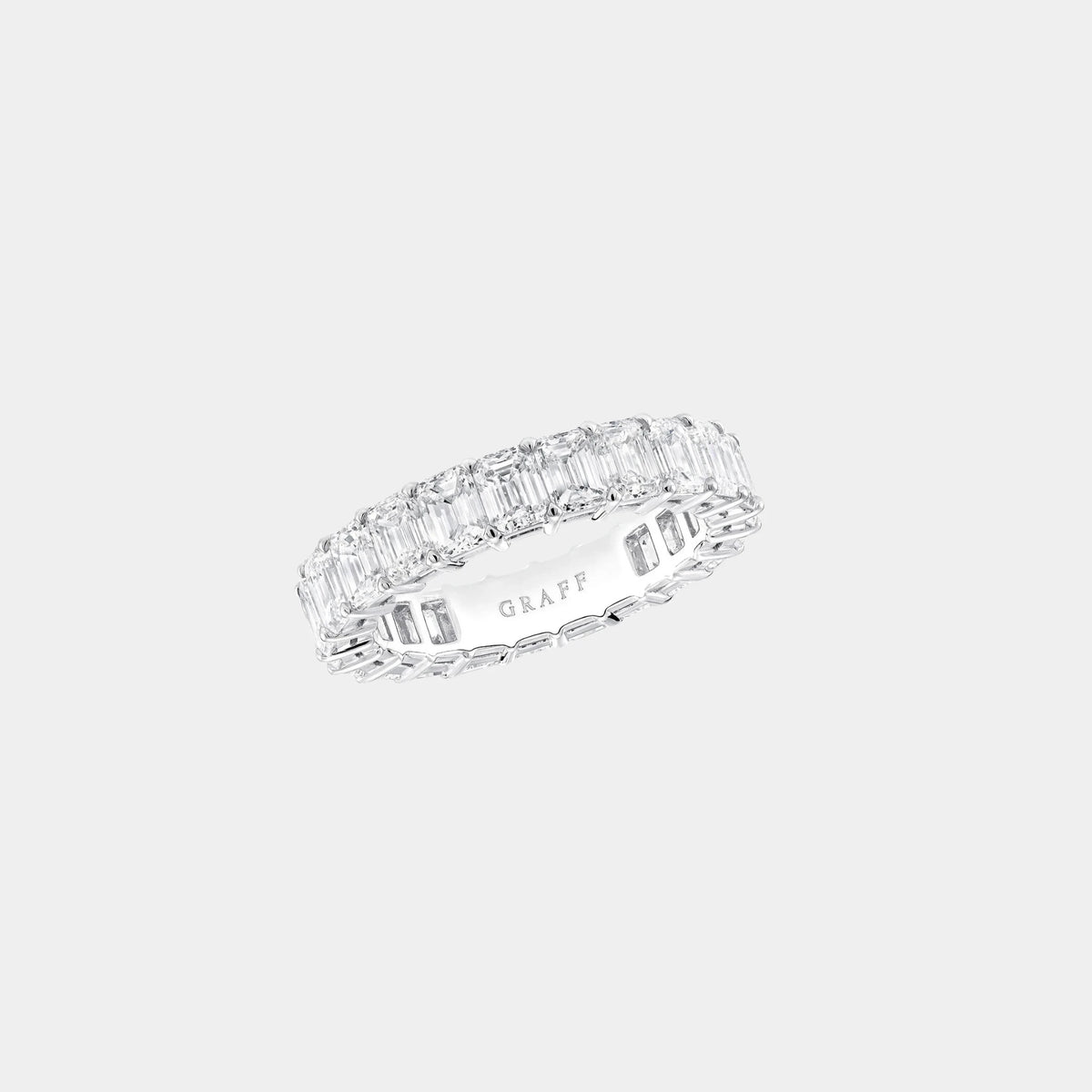 Classic Graff Emerald Cut Diamond Wedding Band