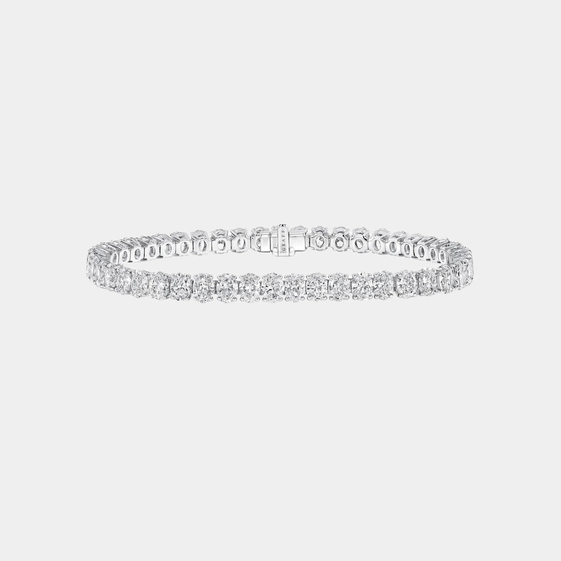 Classic Graff Oval Cut Diamond Bracelet, Front