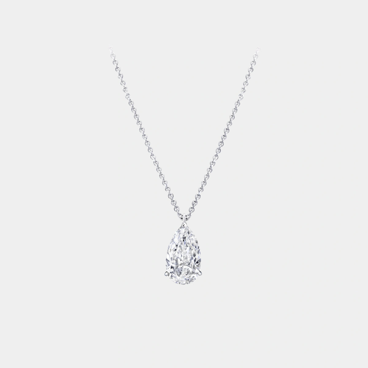 Classic Graff Pear Shape Diamond Solitaire Pendant