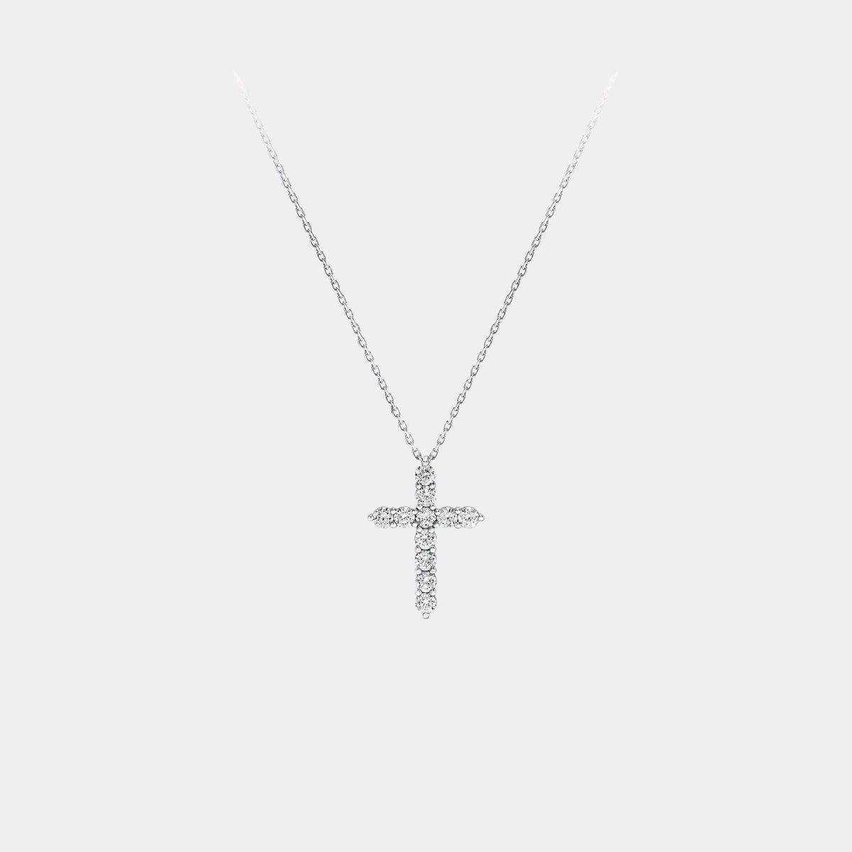 Classic Graff Round Diamond Cross Mini Pendant