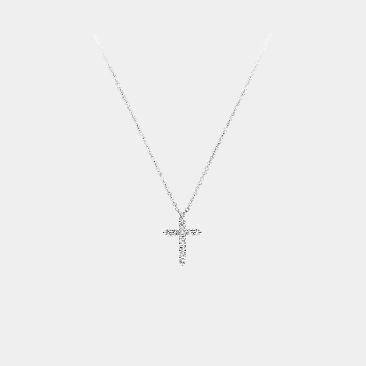 Classic Graff Round Diamond Cross Petite Pendant