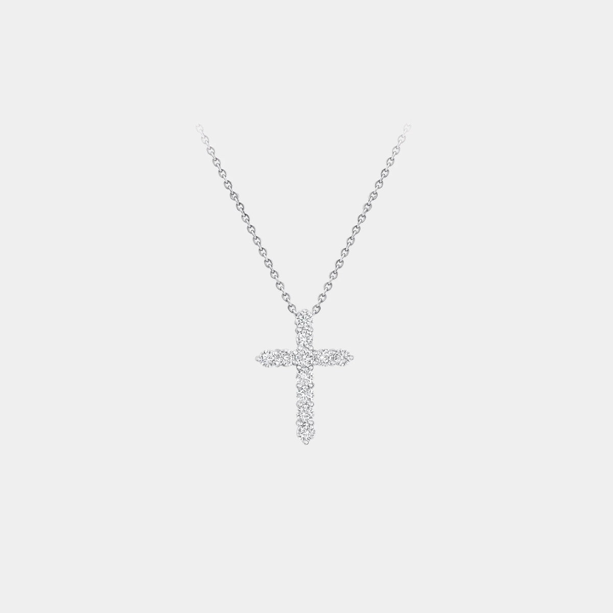 Classic Graff Round Diamond Cross Small Pendant