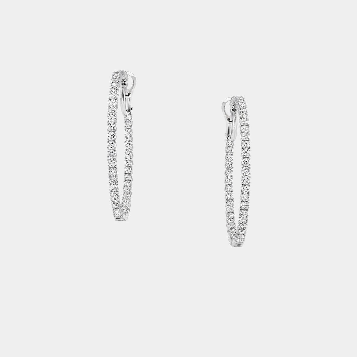 Classic Graff Round Diamond Large Hoop Earrings
