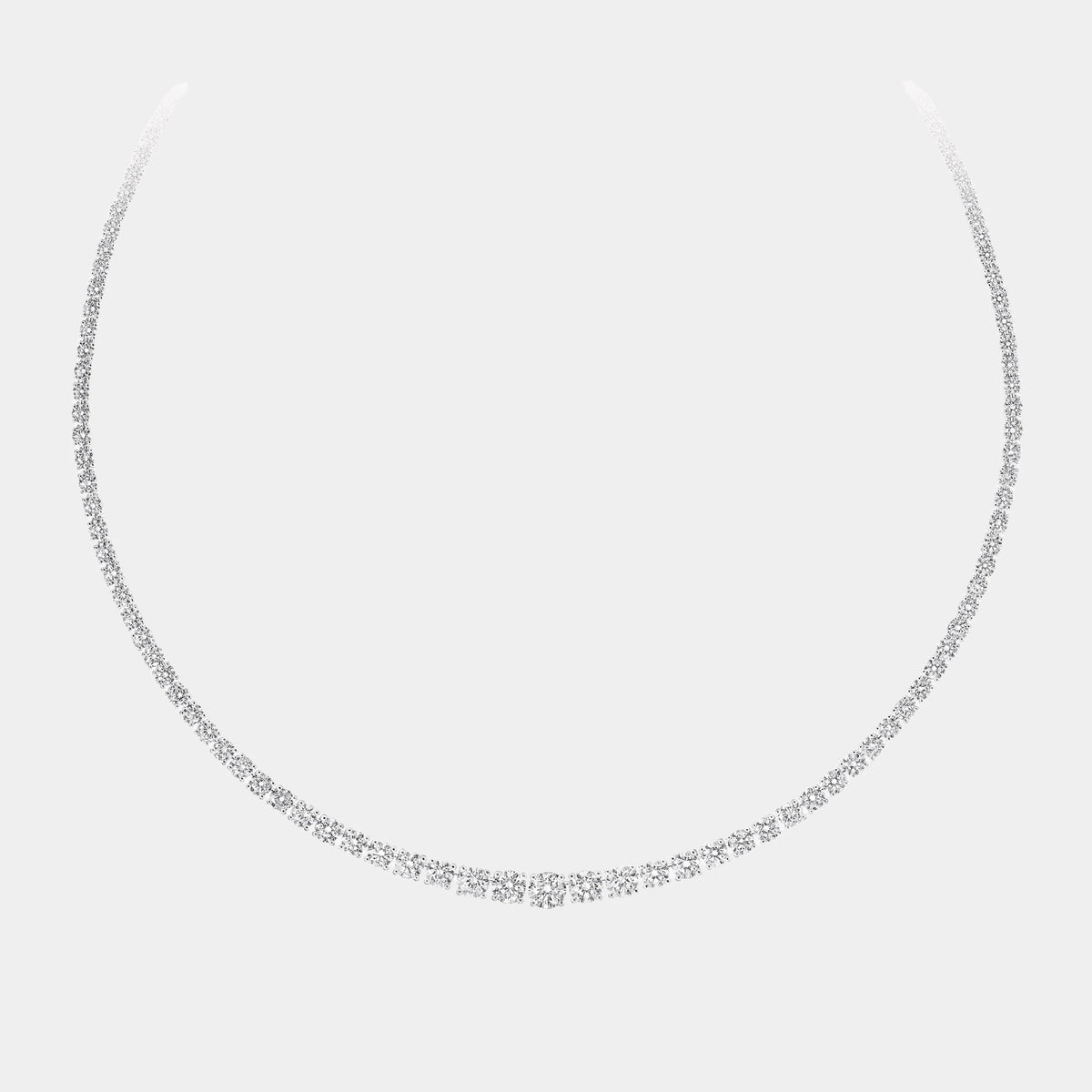 Classic Graff Round Diamond Necklace White Gold