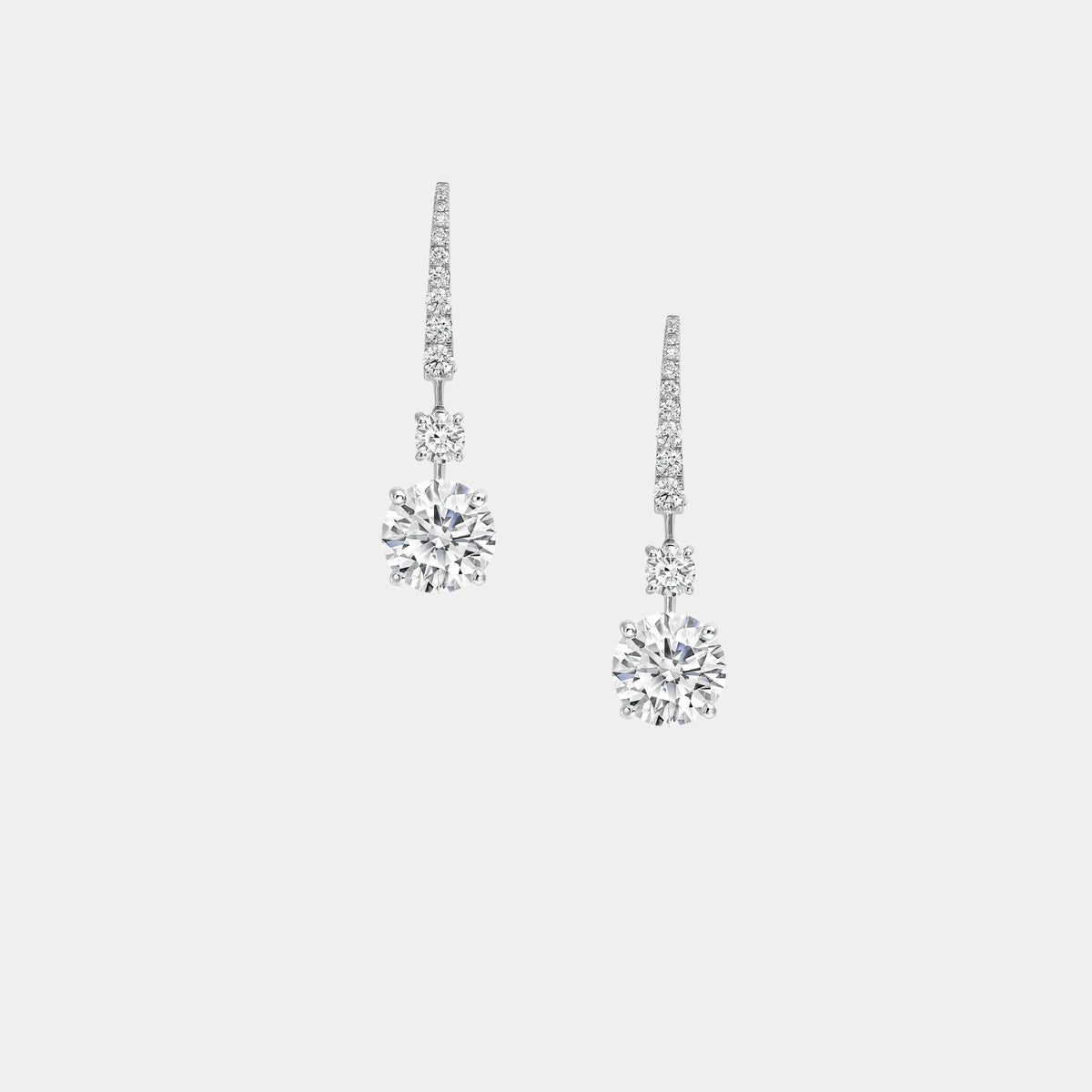 Classic Graff Round Diamond Solitaire Earrings