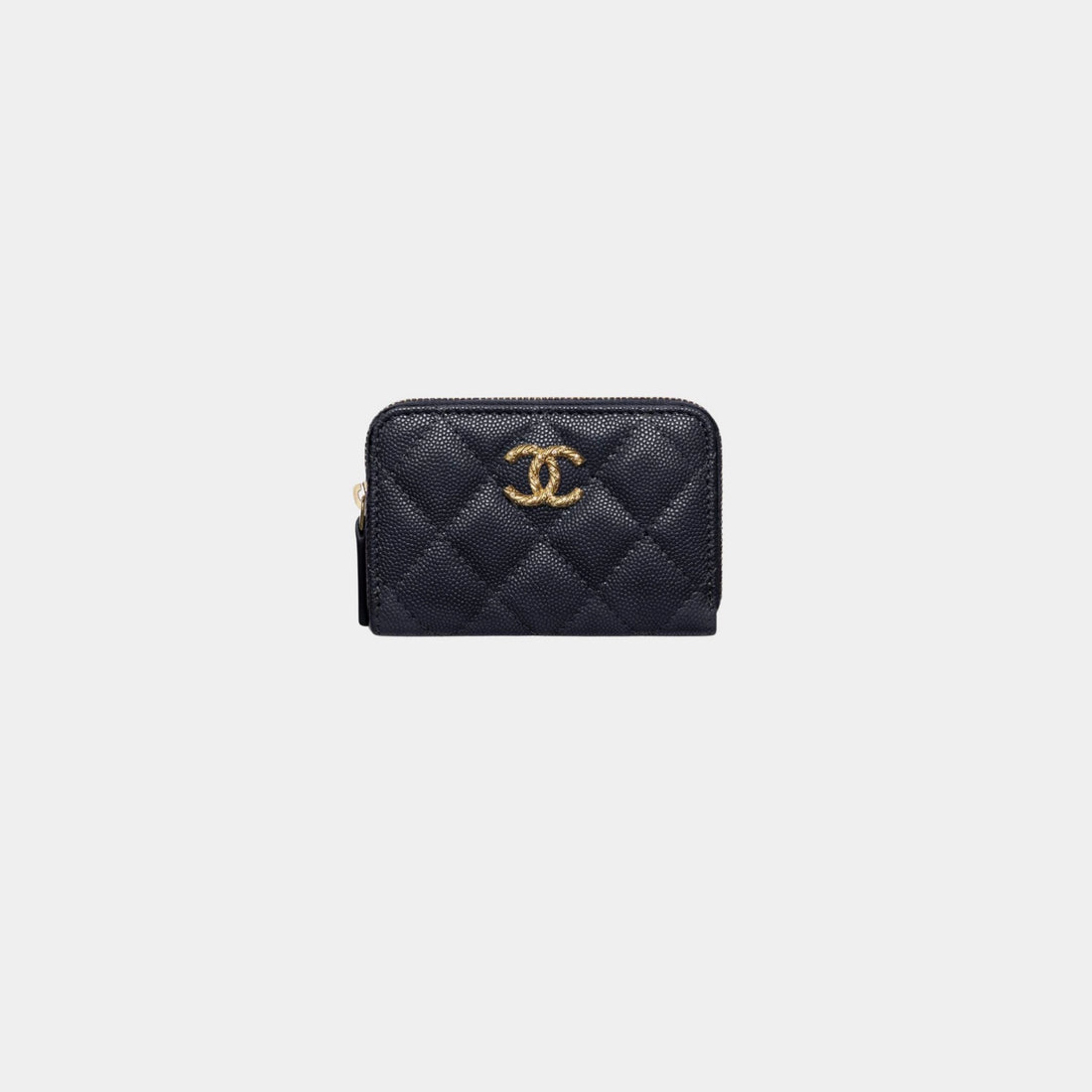 Chanel Coin Purse Shiny Grained Calfskin & Gold Tone Metal