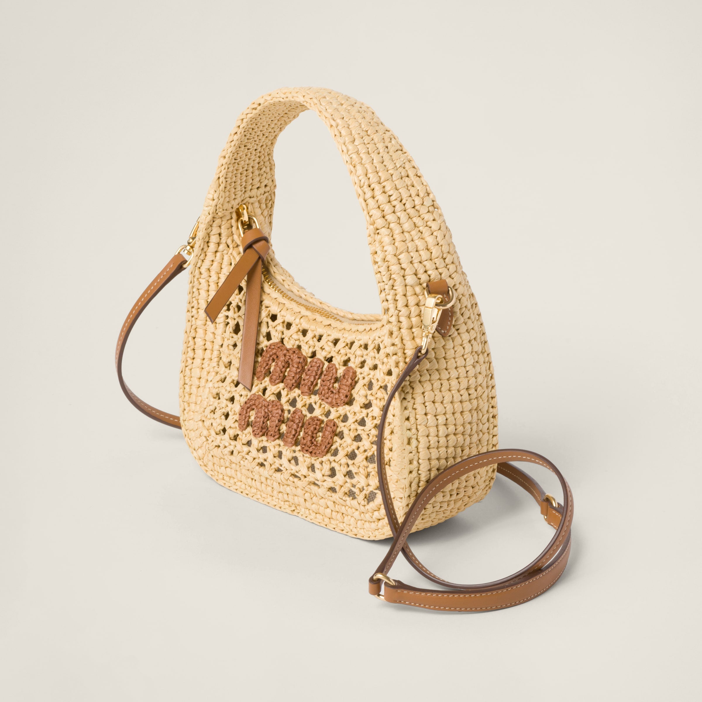 Wander woven fabric hobo bag