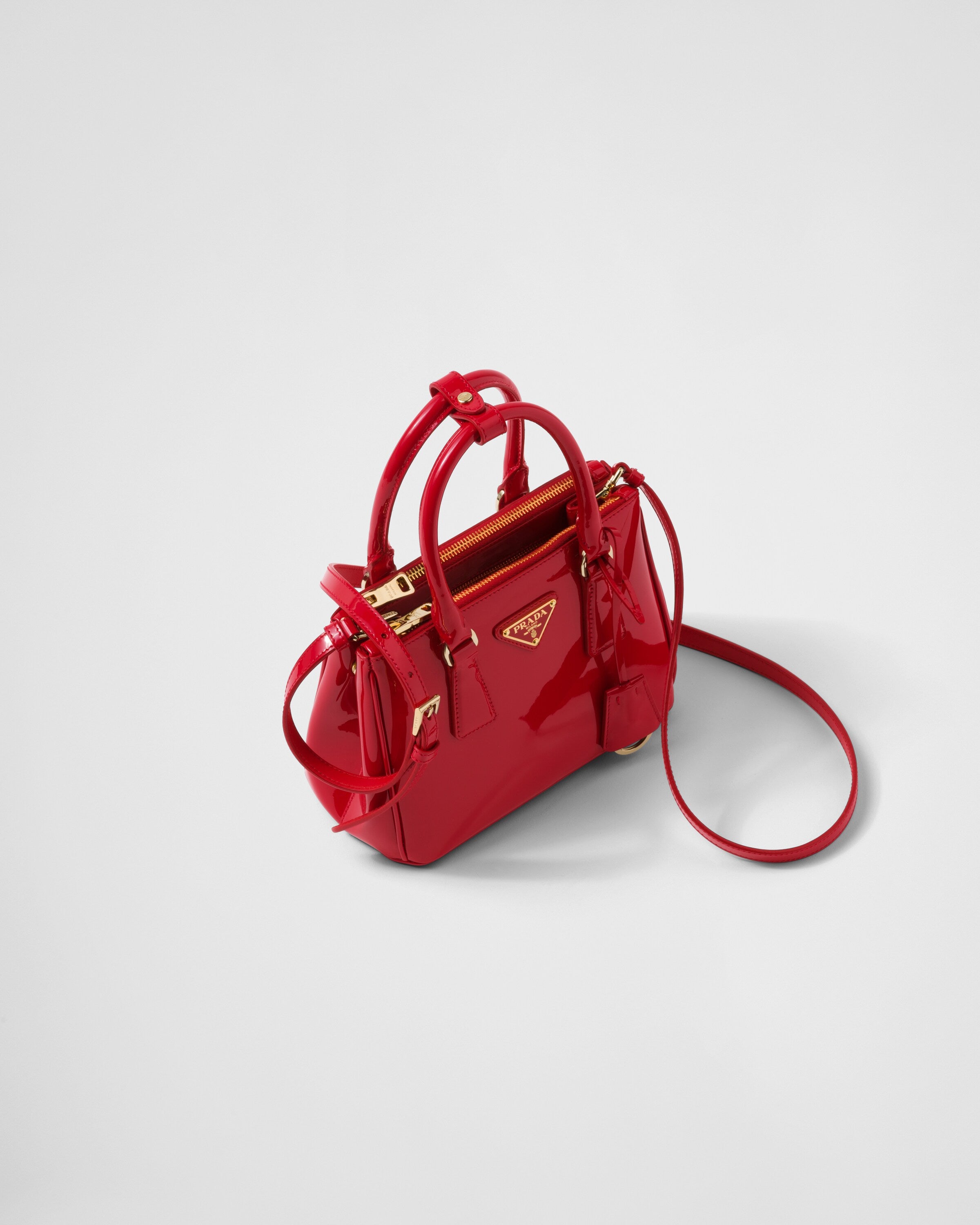 Prada Galleria patent leather mini bag Sands