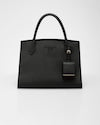 Monochrome medium Saffiano bag