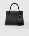 Monochrome small Saffiano bag