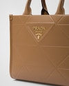 Mini Prada Symbole leather bag with stitching