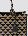 Large Prada Symbole embroidered fabric handbag