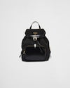 Medium Re-Nylon and brushed leather backpack