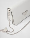 Brushed leather shoulder bag