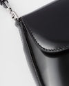 Cleo brushed leather shoulder bag with flap