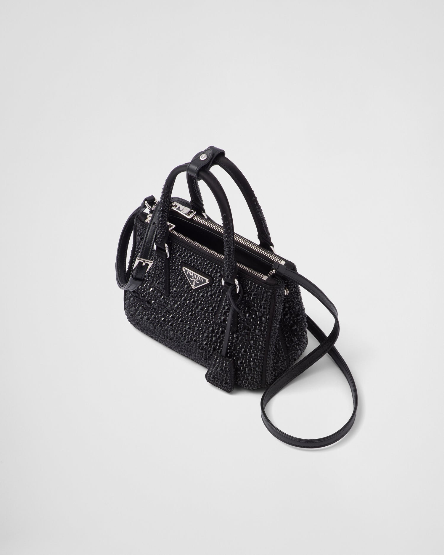 Prada Galleria satin mini-bag with crystals