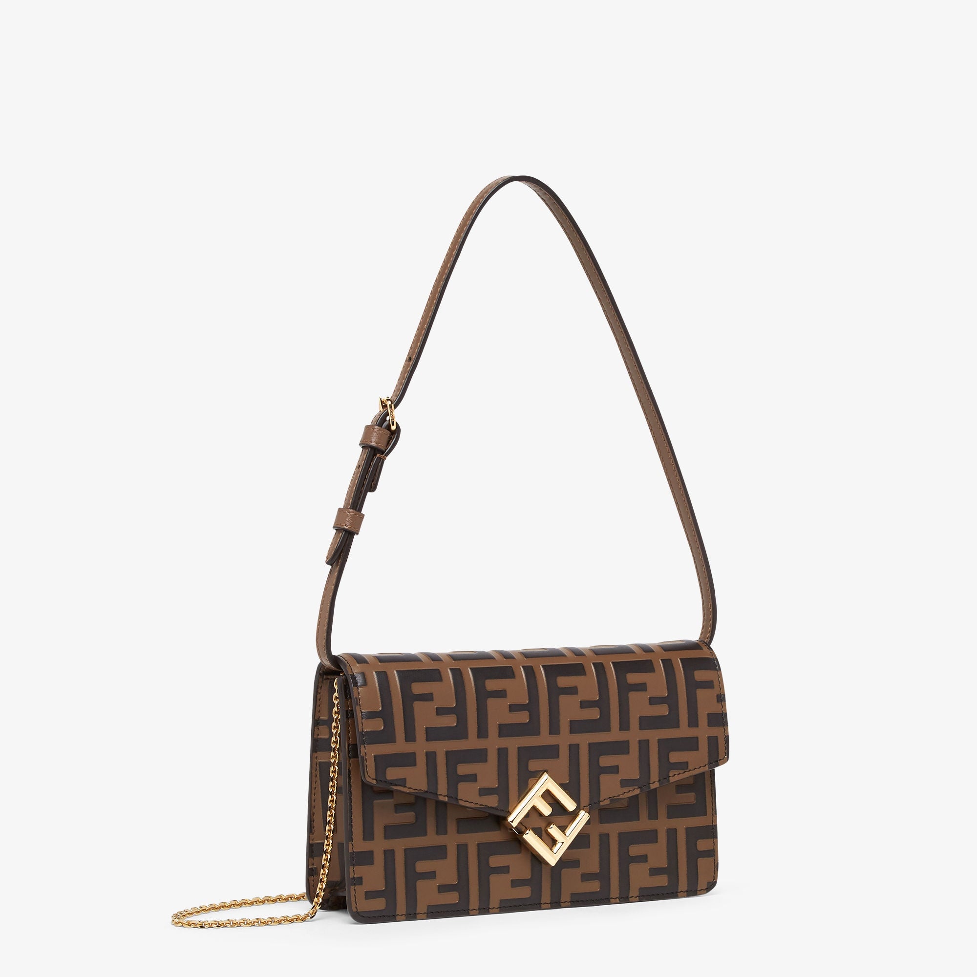 FF Diamonds Wallet On Chain - Brown