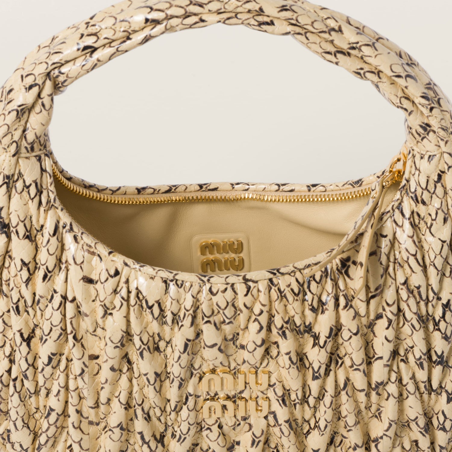 Wander matelassé Ayers snakeskin hobo bag