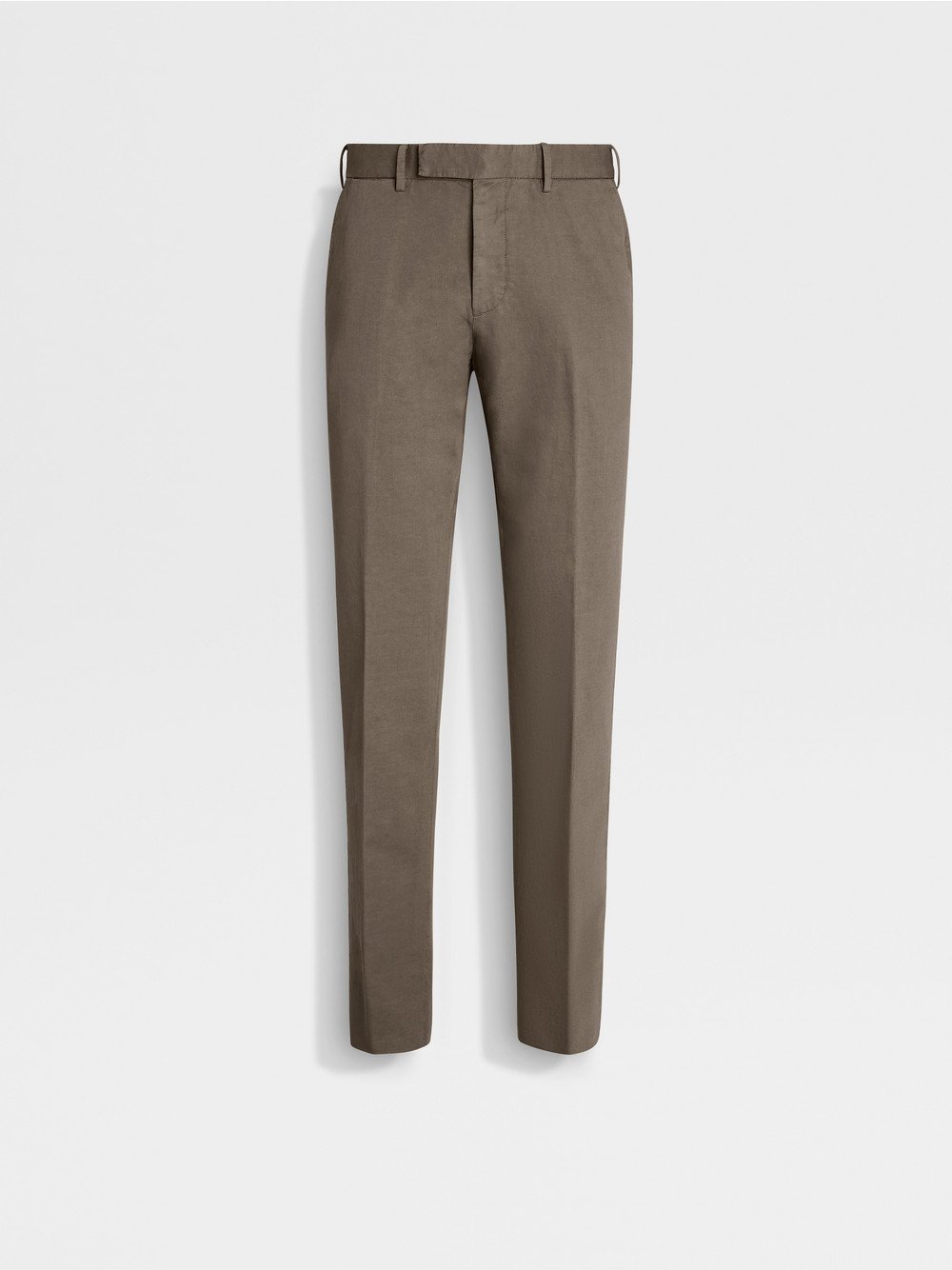 DARK TAUPE SUMMER CHINO COTTON AND LINEN PANTS