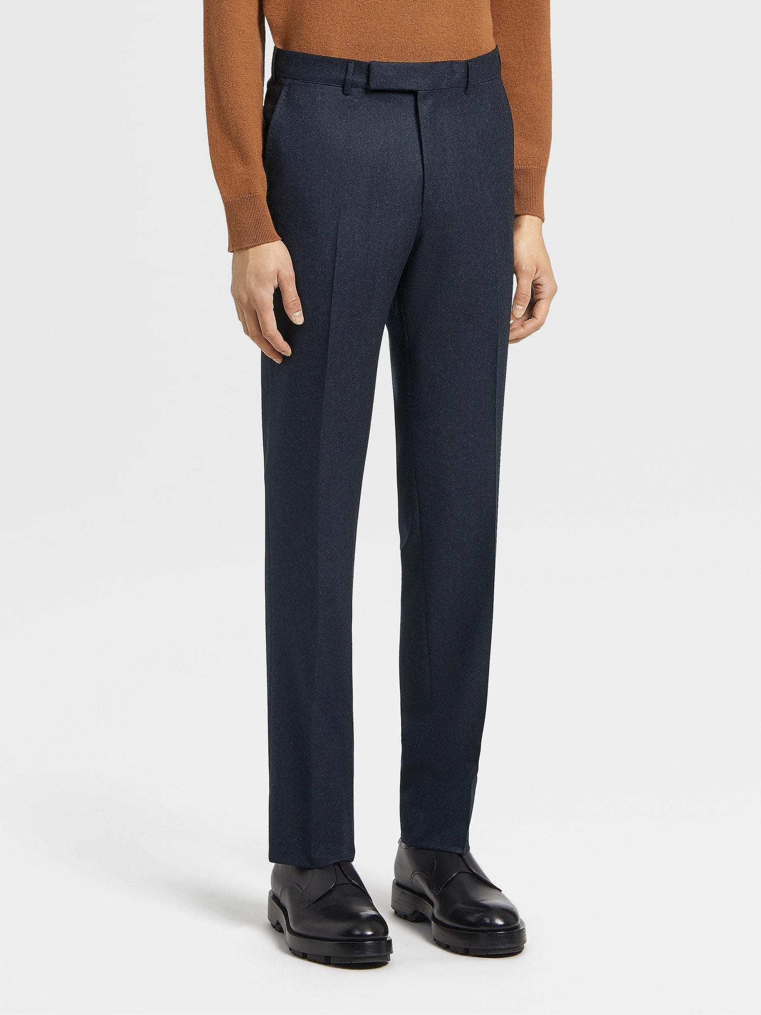 Dark Blue Wool Trousers