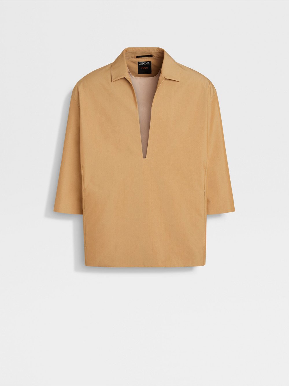 DARK BEIGE OASI LINO SHIRT