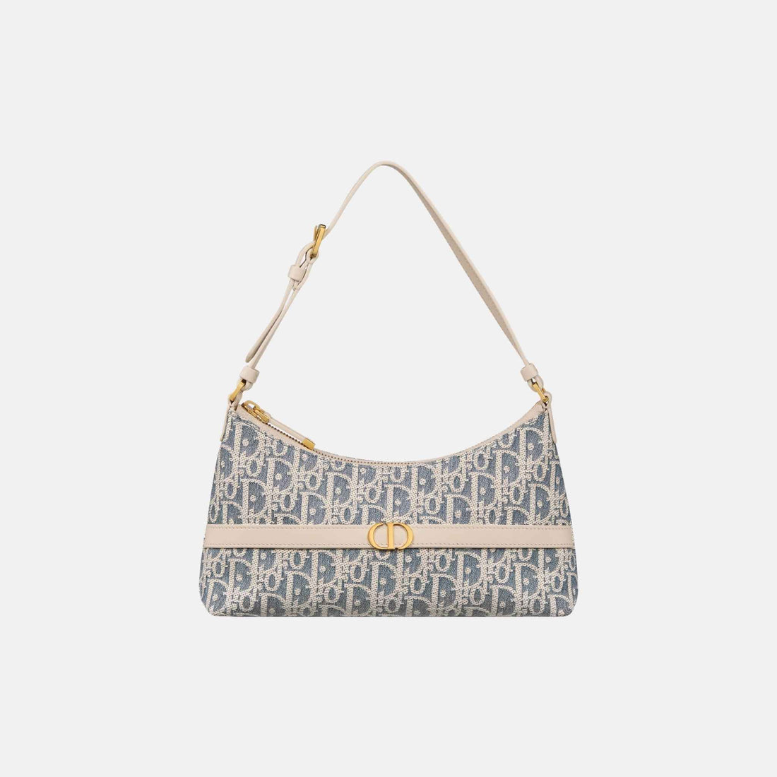 Dior 30 Montaigne Cigale Mini Bag In Dior Oblique Chambray And Calfskin, Front
