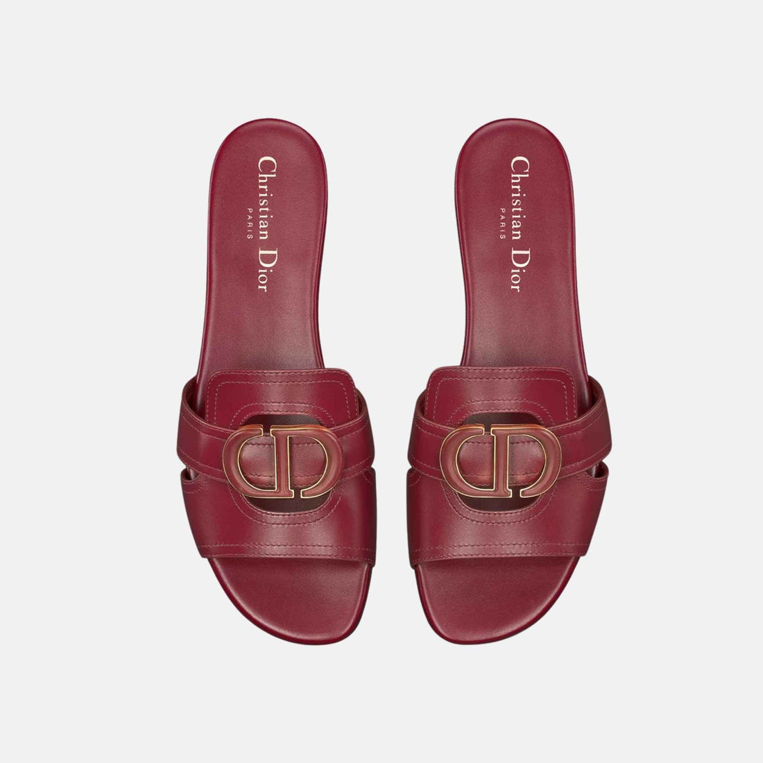 Dior 30 Montaigne Slide In Calfskin, Cherry Red, Top