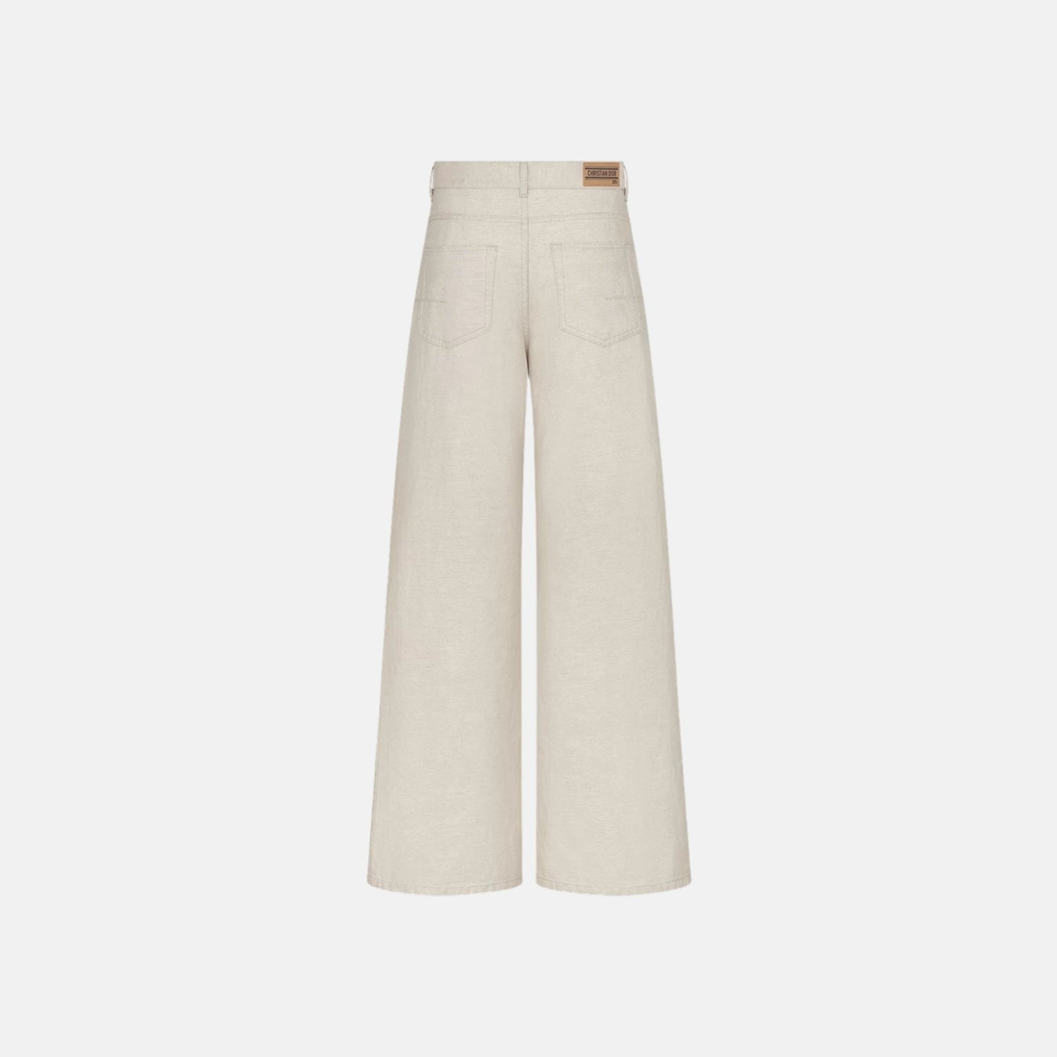 Dior 8 Flared Jeans D05 In Cotton And Linen Denim, Back