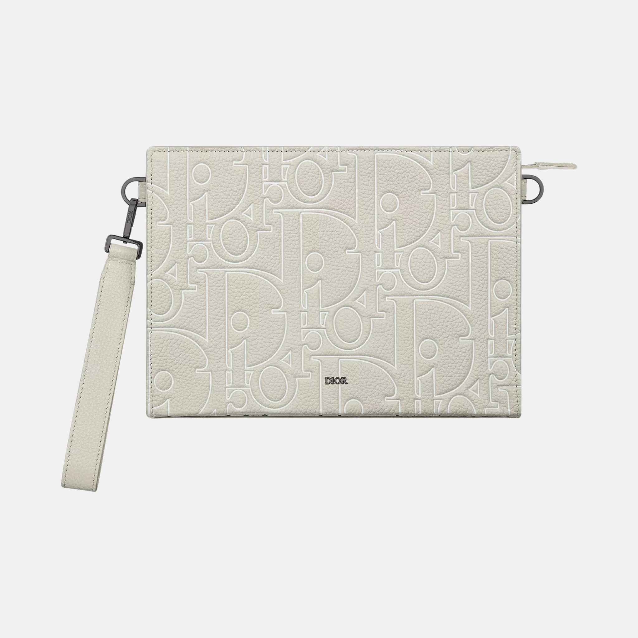 Dior A5 Triangle Pouch In Gravity Outline Leather – SANDS