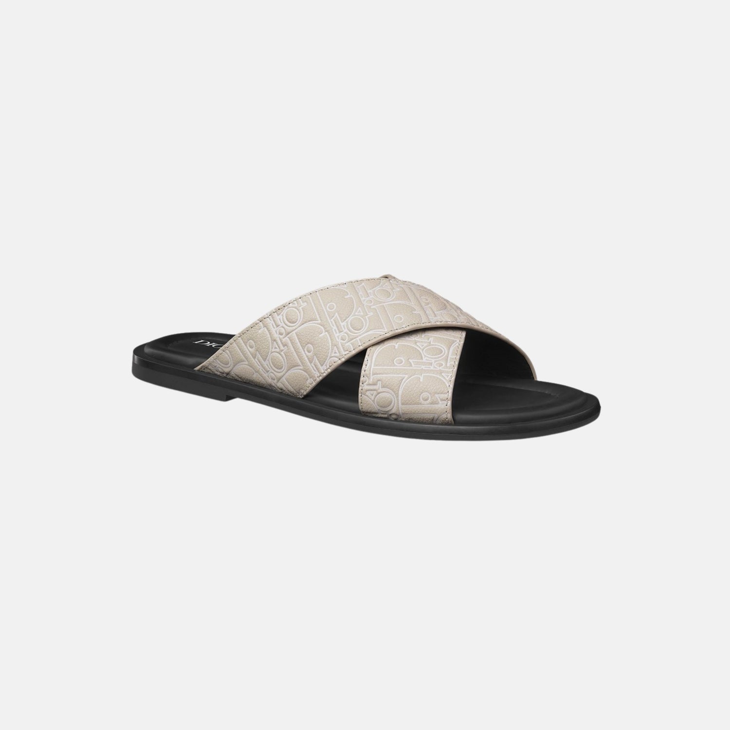 Dior Alias Sandal In Gravity Outline Leather, Beige, Front