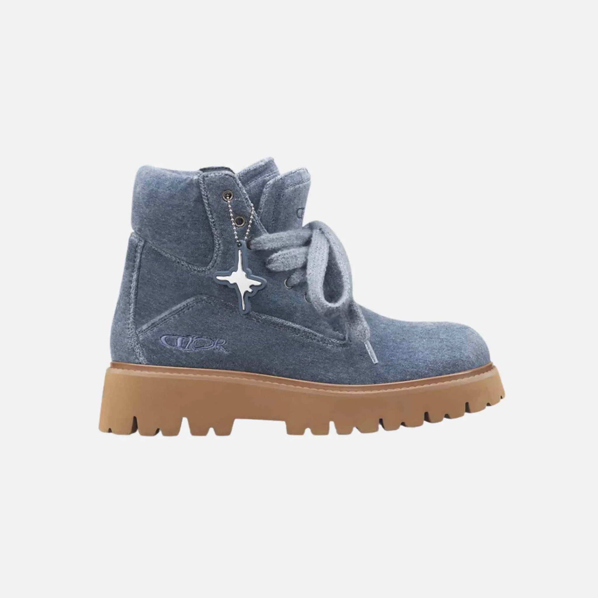 Dior Ankle Boot DIOR &amp; LEWIS HAMILTON – Limited Edition Blue denim, Front