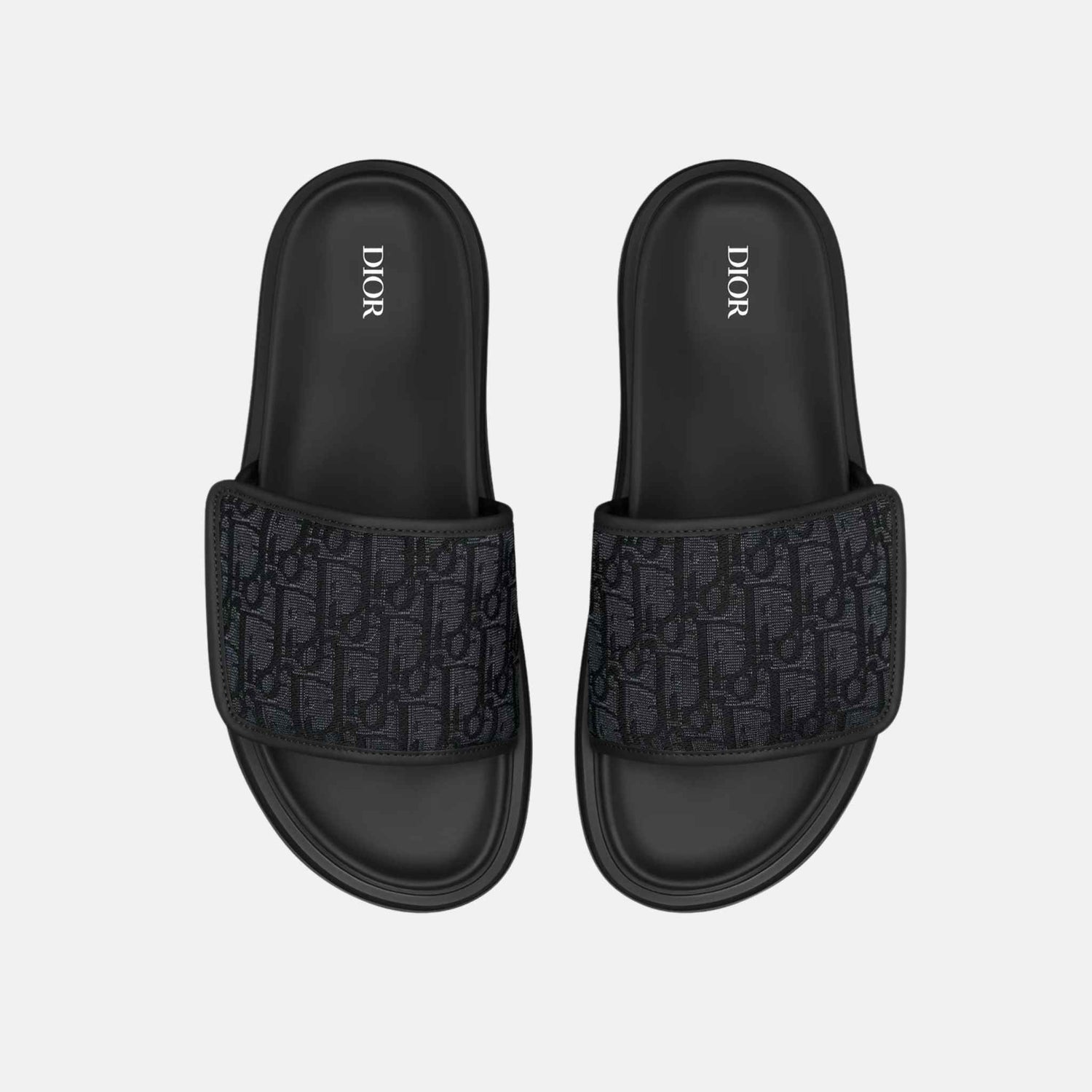 Dior Aqua Sandal In Dior Oblique Jacquard, Black, Top