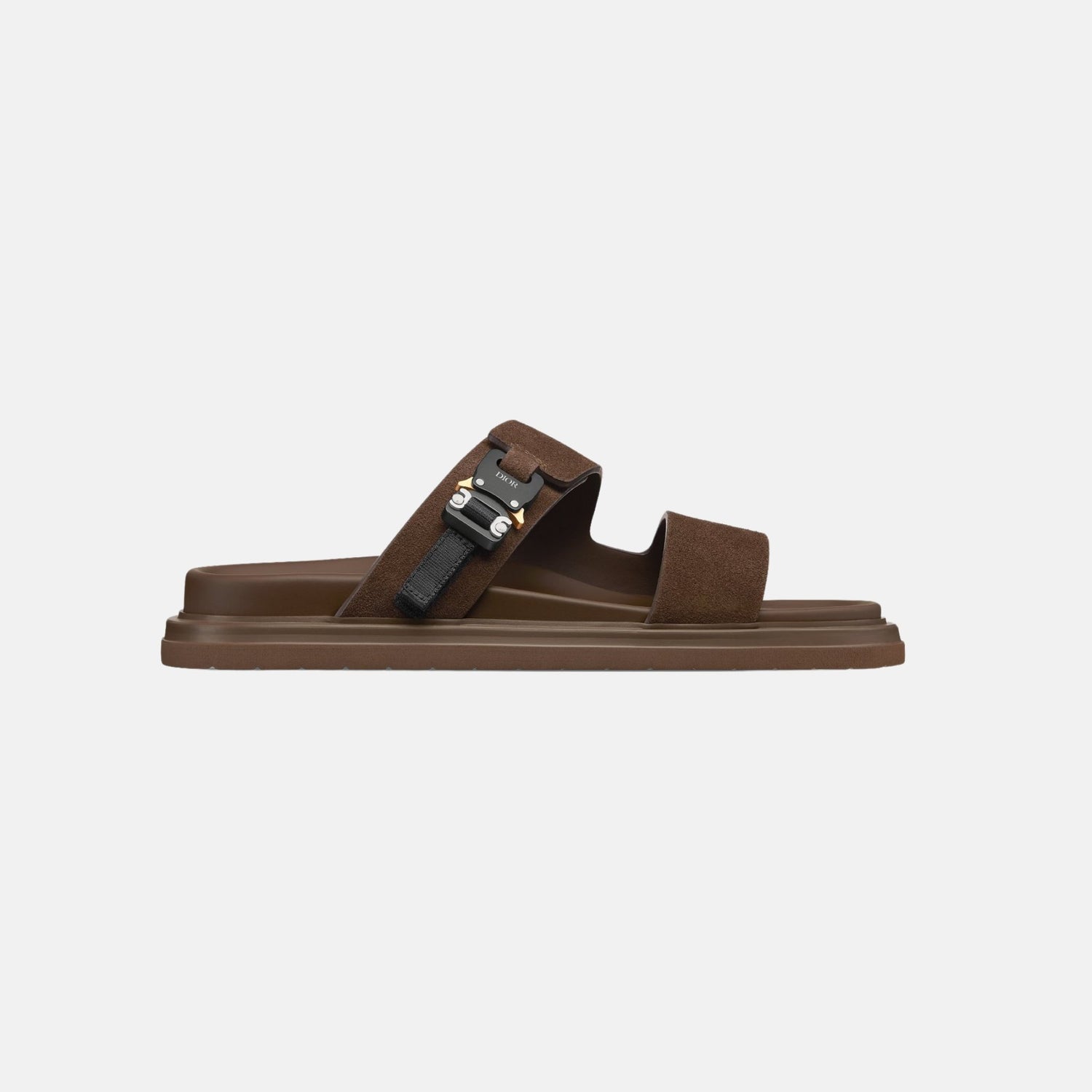 Dior Aqua Sandal In Suede, Brown, Side