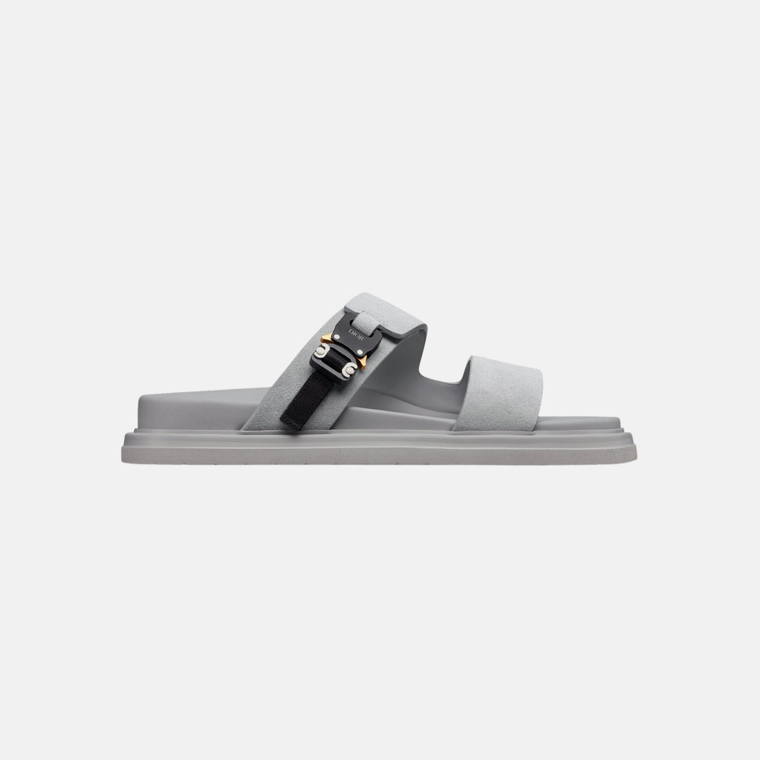 Dior Aqua Sandal In Suede, Gray, Side