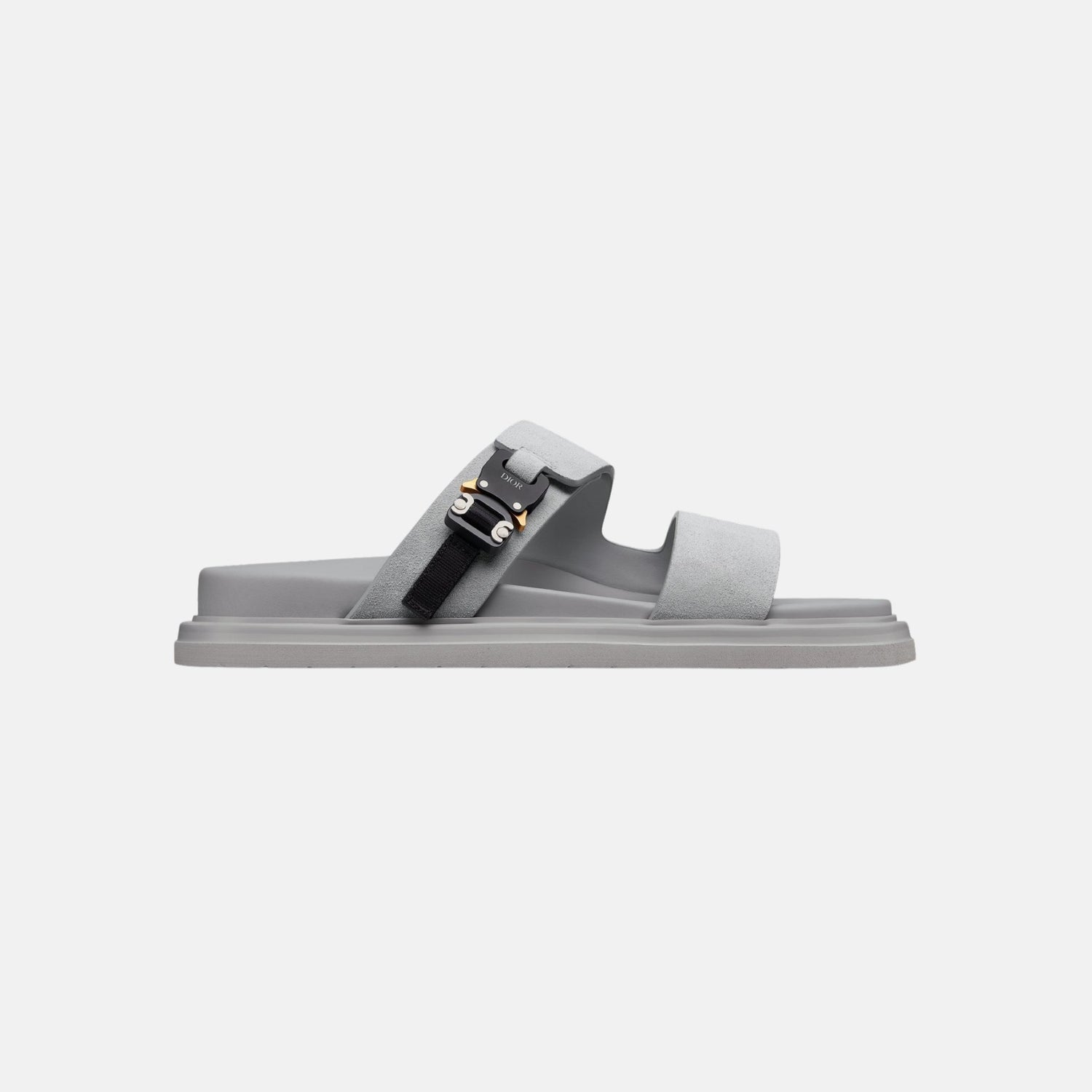 Dior Aqua Sandal In Suede, Gray, Side