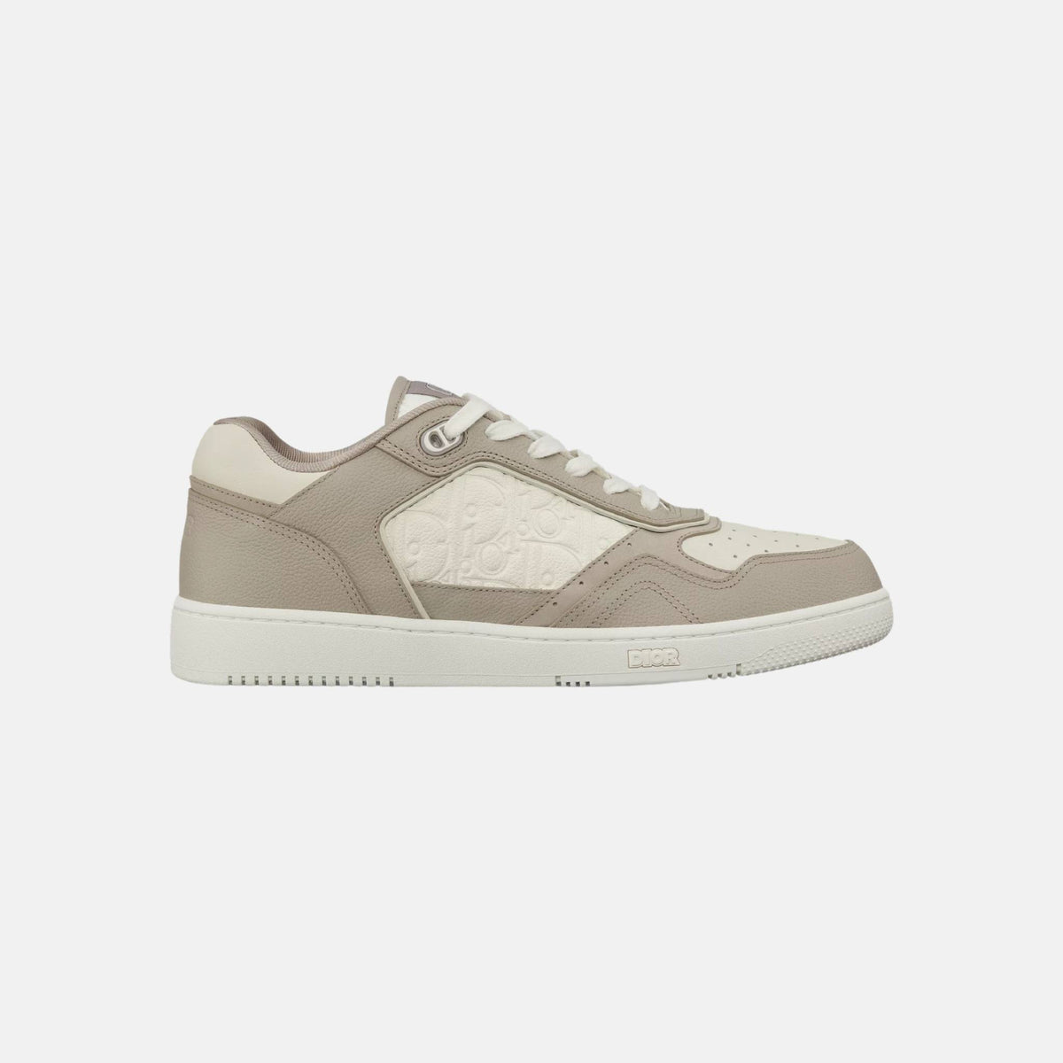 حذاء رياضي B27 Uptown Low Top من جلد عجل محبب مع جلد Gravity
