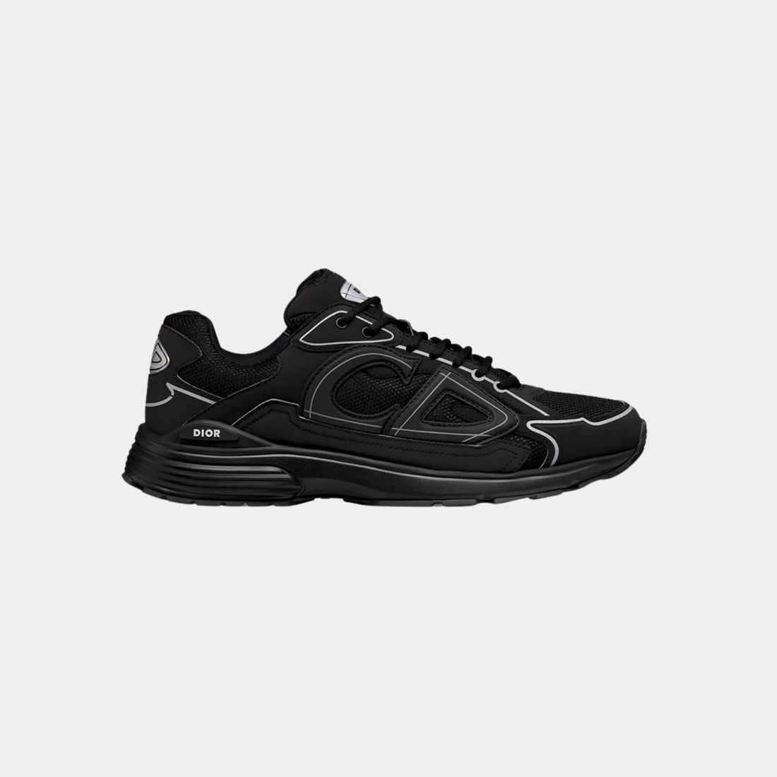 Dior B30 Countdown Sneaker Black Mesh and Black Technical Fabric, Side