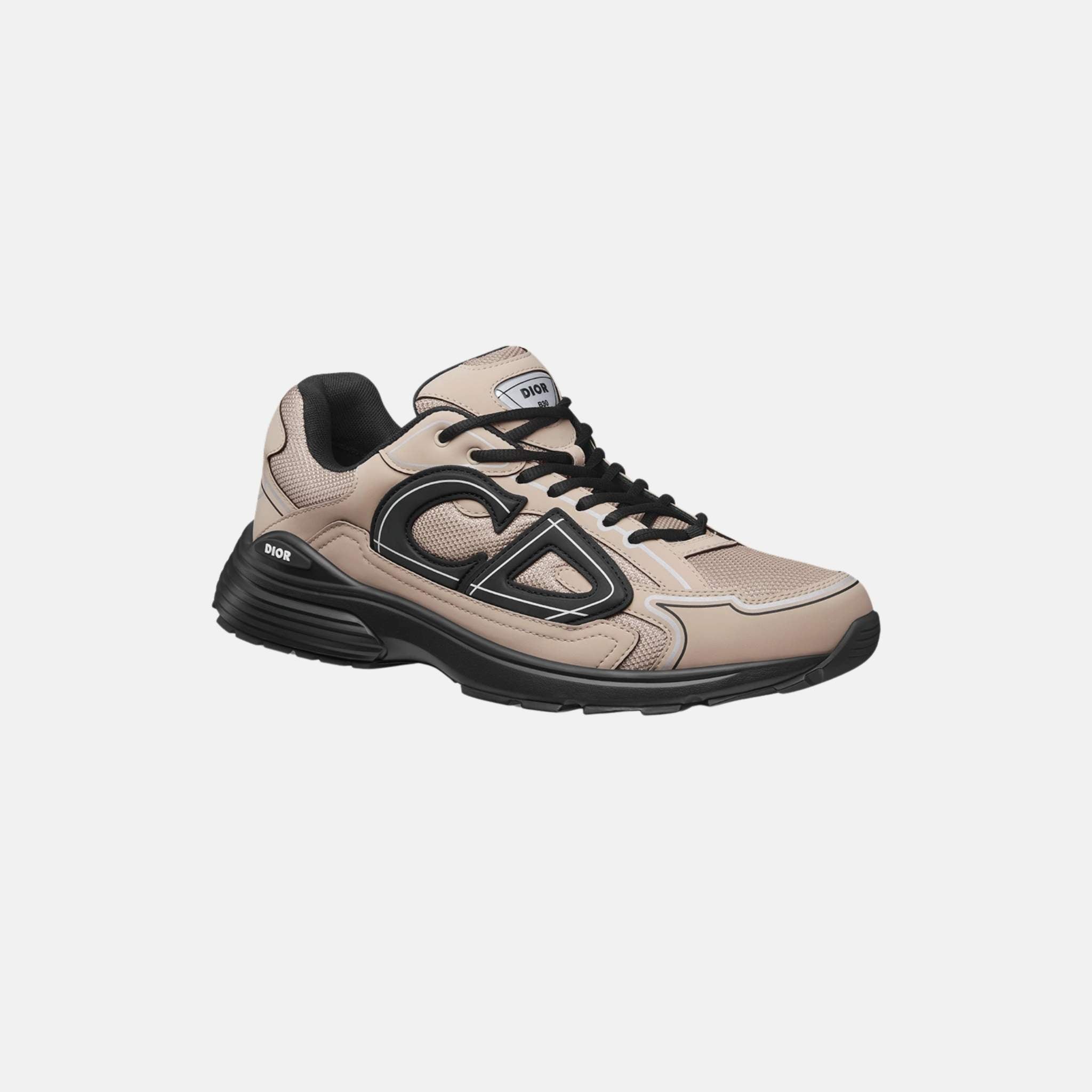 Dior B30 Countdown Sneaker In Mesh And Technical Fabric, Beige, Front
