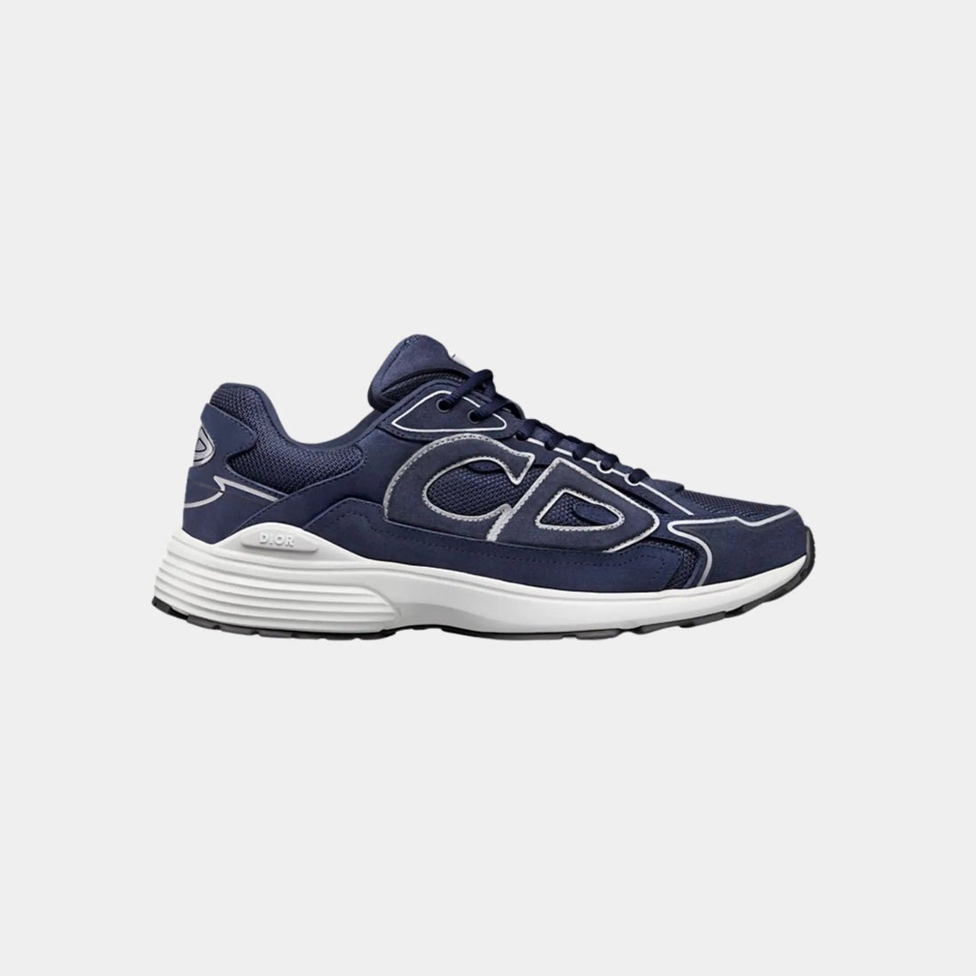 Dior B30 Countdown Sneaker Suede Cowhide Leather, Blue Marine, Side