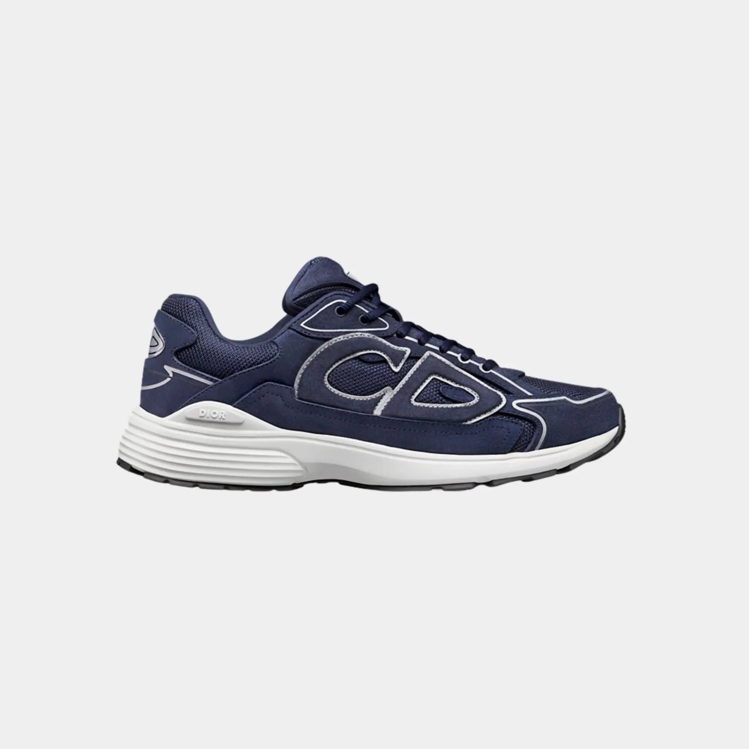 Dior B30 Countdown Sneaker Suede Cowhide Leather, Blue Marine, Side
