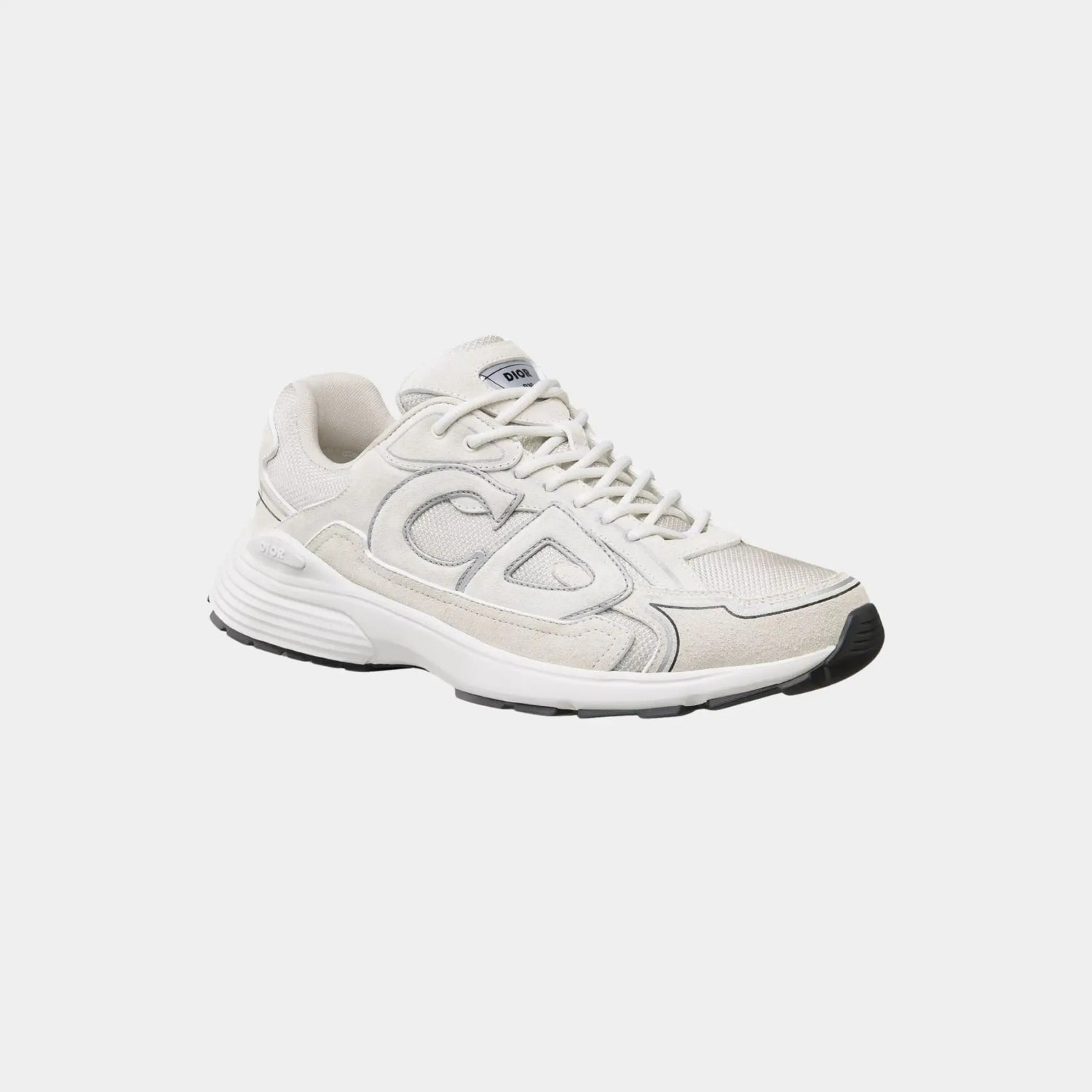 Dior B30 Countdown Sneaker Suede Cowhide Leather, Grey, Front
