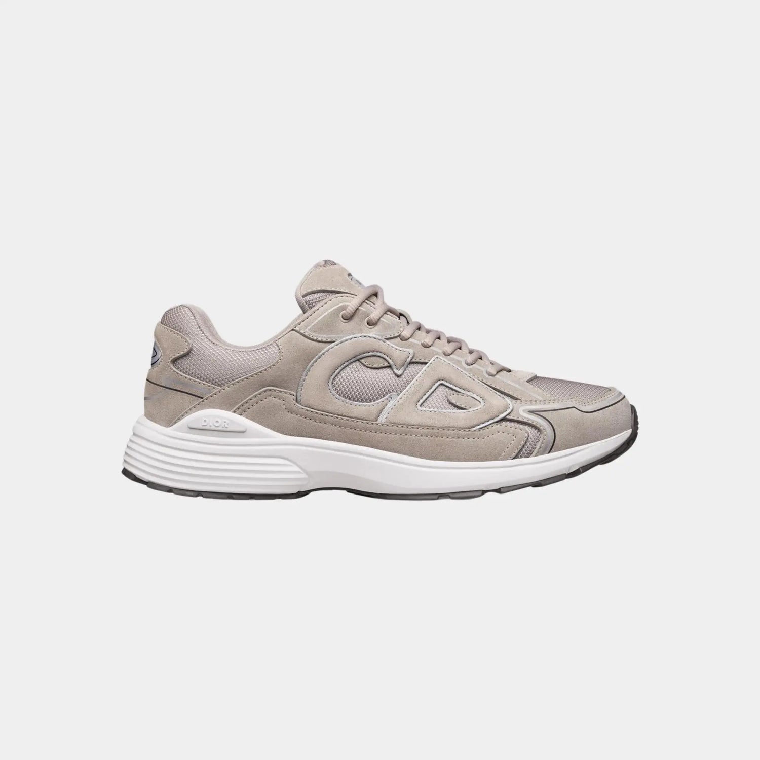 Dior B30 Countdown Sneaker Suede Cowhide Leather, Gris, Side
