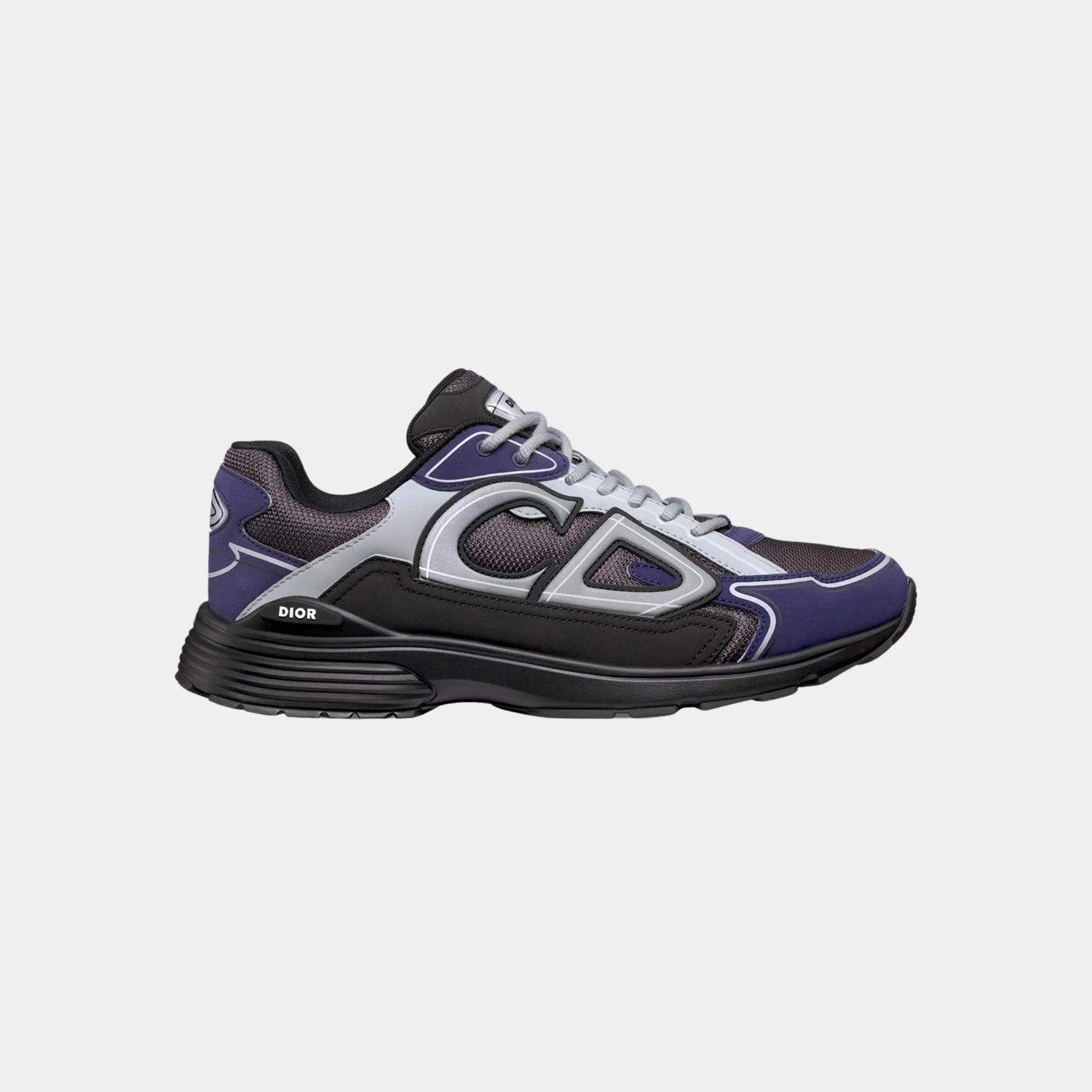 Dior B30 Countdown Sneaker Technical Mesh and Fabric, Anthracite Gray, Side