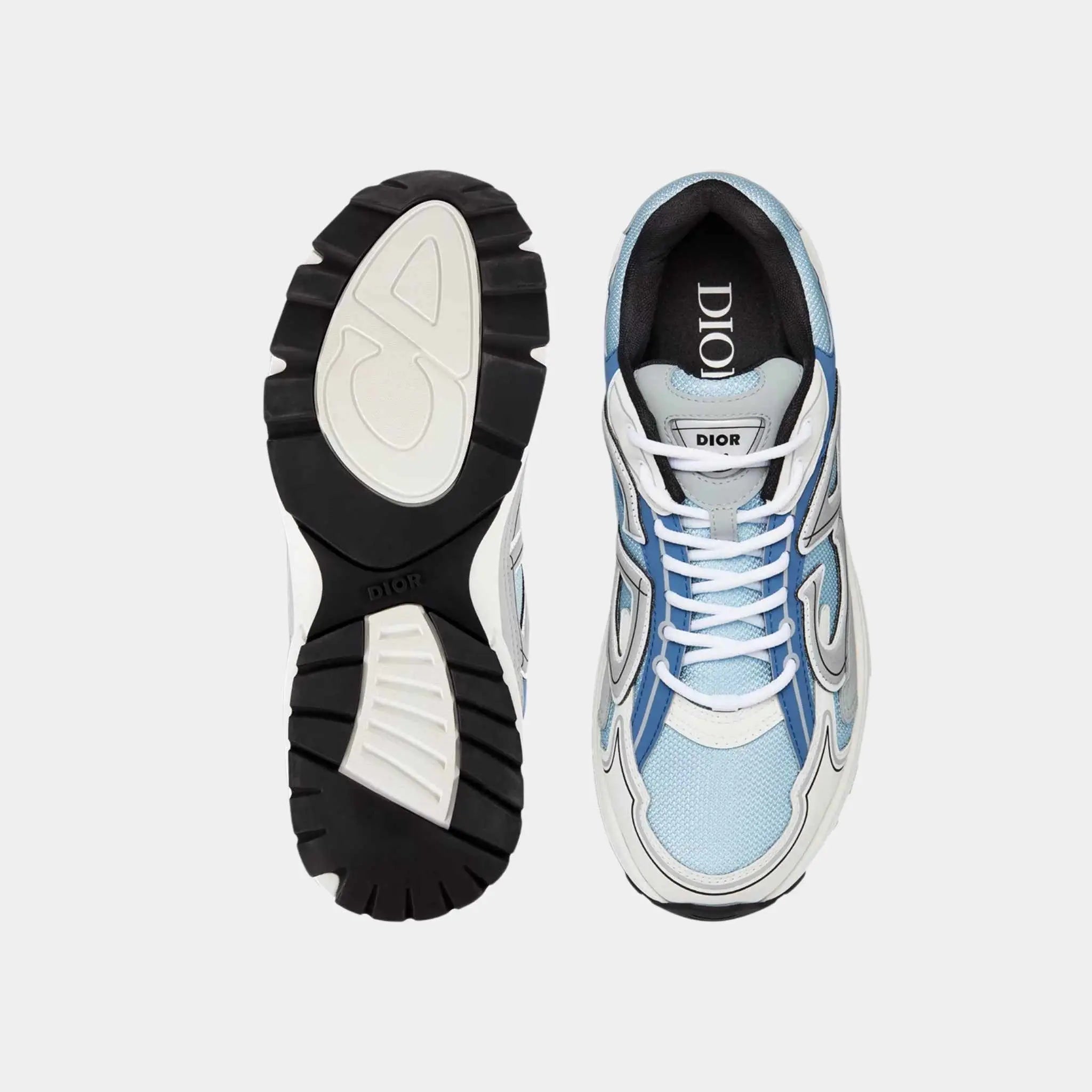 Dior B30 Countdown Sneaker Technical Mesh and Fabric, Light Blue, Top