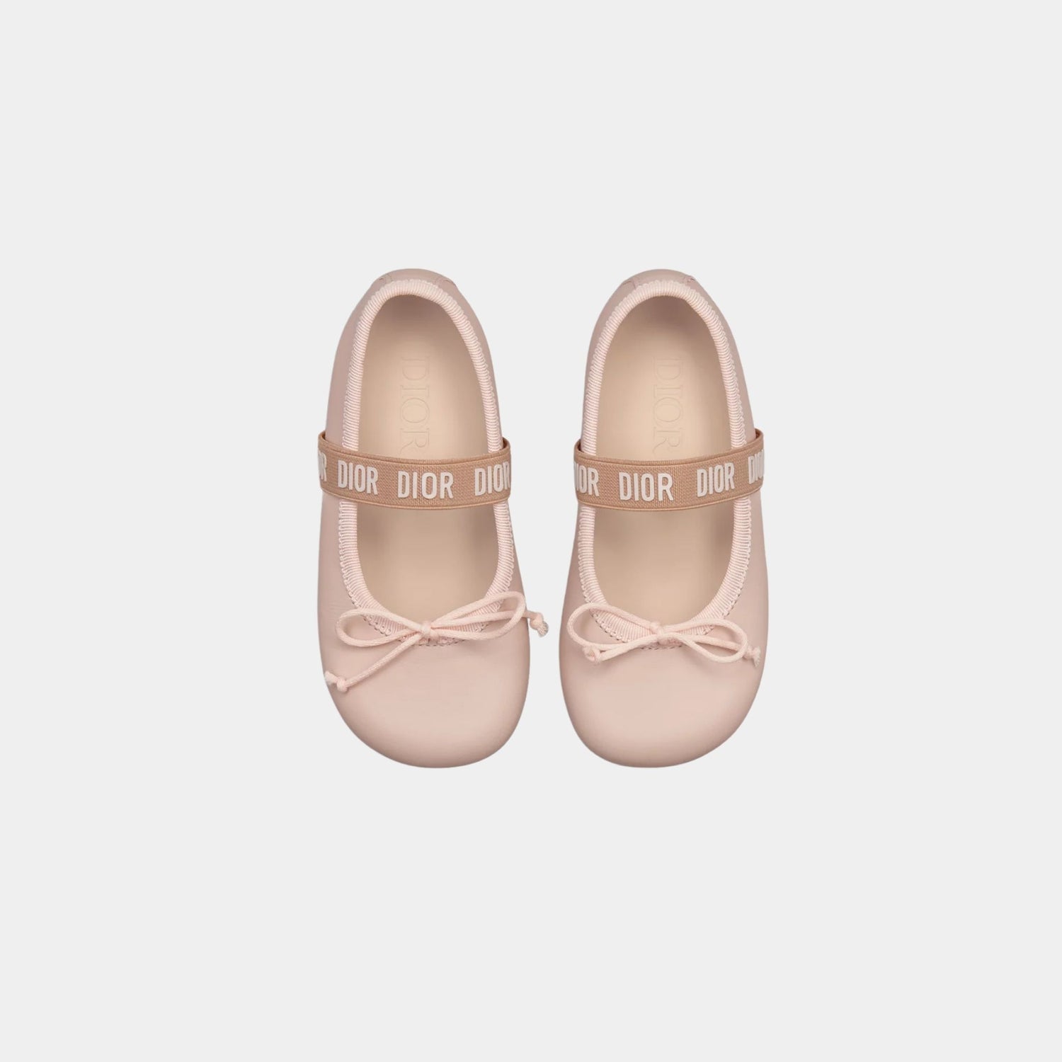 Dior Baby Ballet Flat Calfskin, Pale Pink, Top