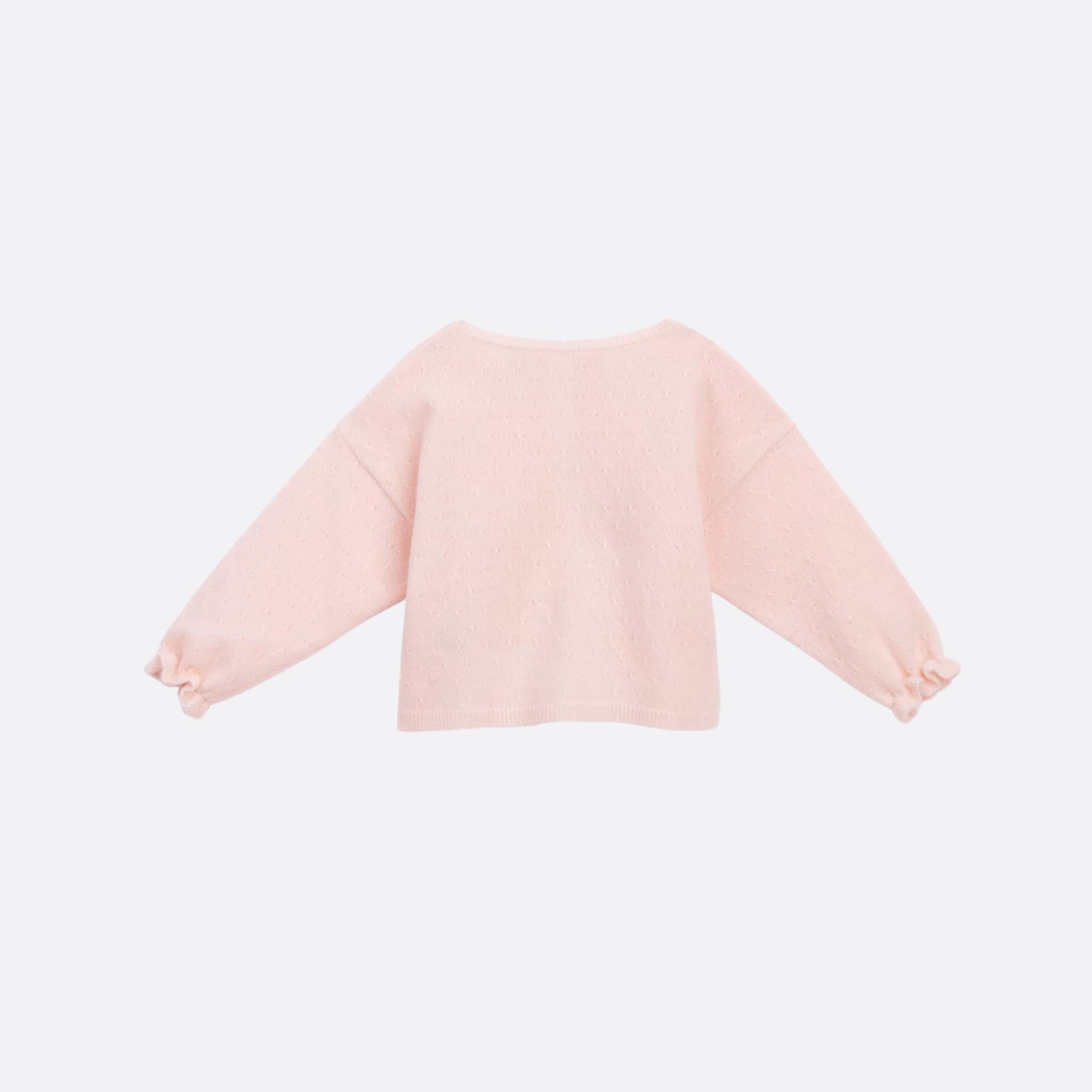 Dior Baby Cardigan Pale Pink Wool and Cashmere Knit, Back