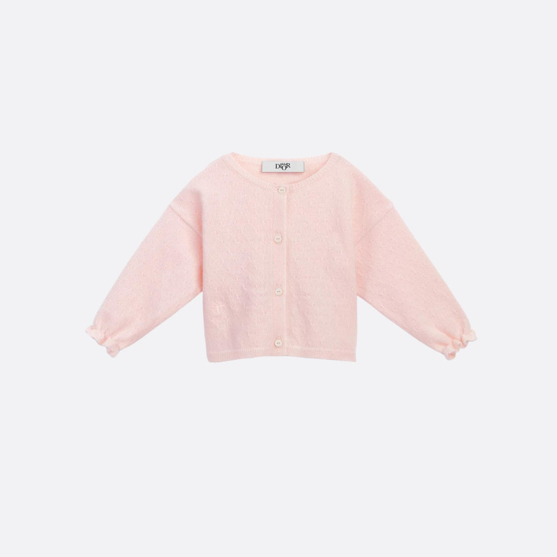 Dior Baby Cardigan Pale Pink Wool and Cashmere Knit, Front