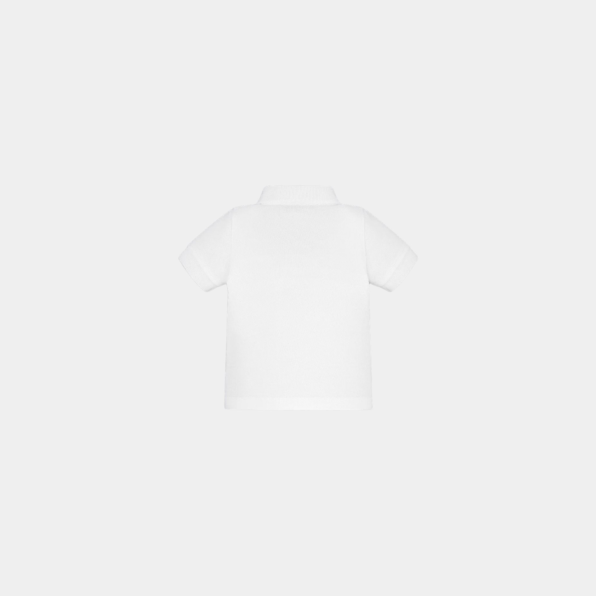 Dior Baby CD Icon Polo Shirt White Cotton Pique, Back