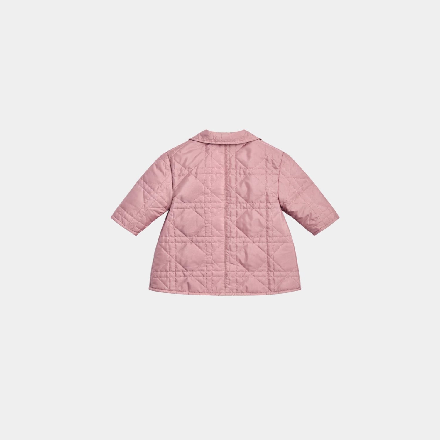 Dior Baby Coat Antique Pink Cannage Quilted Technical Fabric, Back