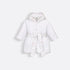 Dior Baby Hooded Bathrobe Ivory Cotton Terry Jacquard Stars Toile de Jouy Pastel, Front